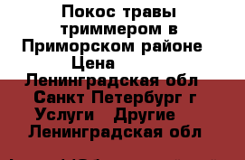 Покос травы триммером в Приморском районе › Цена ­ 500 - Ленинградская обл., Санкт-Петербург г. Услуги » Другие   . Ленинградская обл.